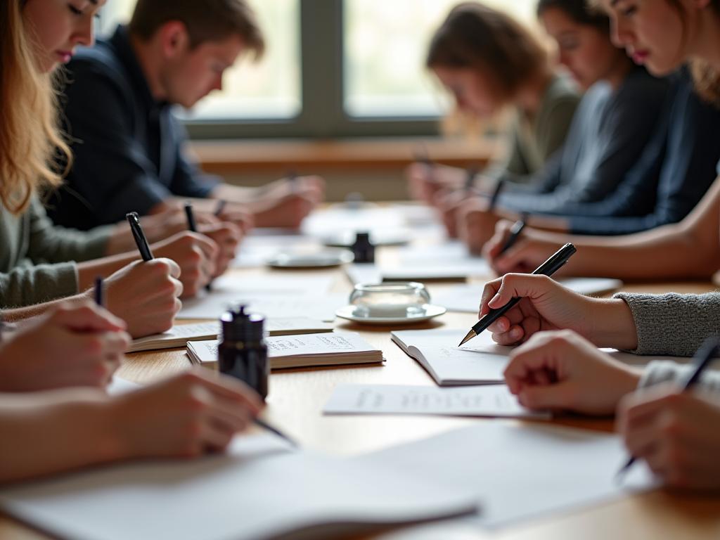 Groupe d'apprentissage calligraphie Copperplate