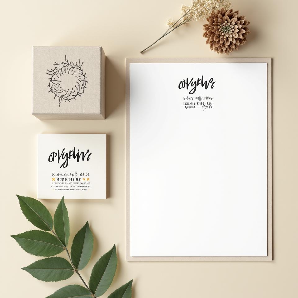Identité visuelle calligraphiée pour marque
